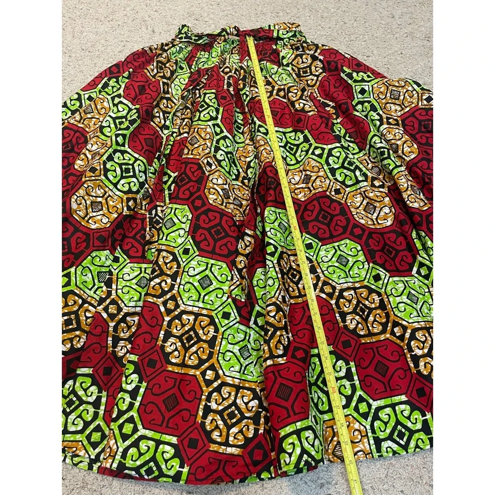 Rainbow Brand Skirt‎ Womens OS Maxi Pockets Tie Waist Full Cotton VTG Retro EUC